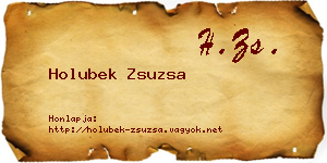 Holubek Zsuzsa névjegykártya